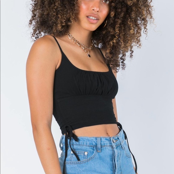 Princess Polly Areia Black Top, US 4 - Picture 2 of 7